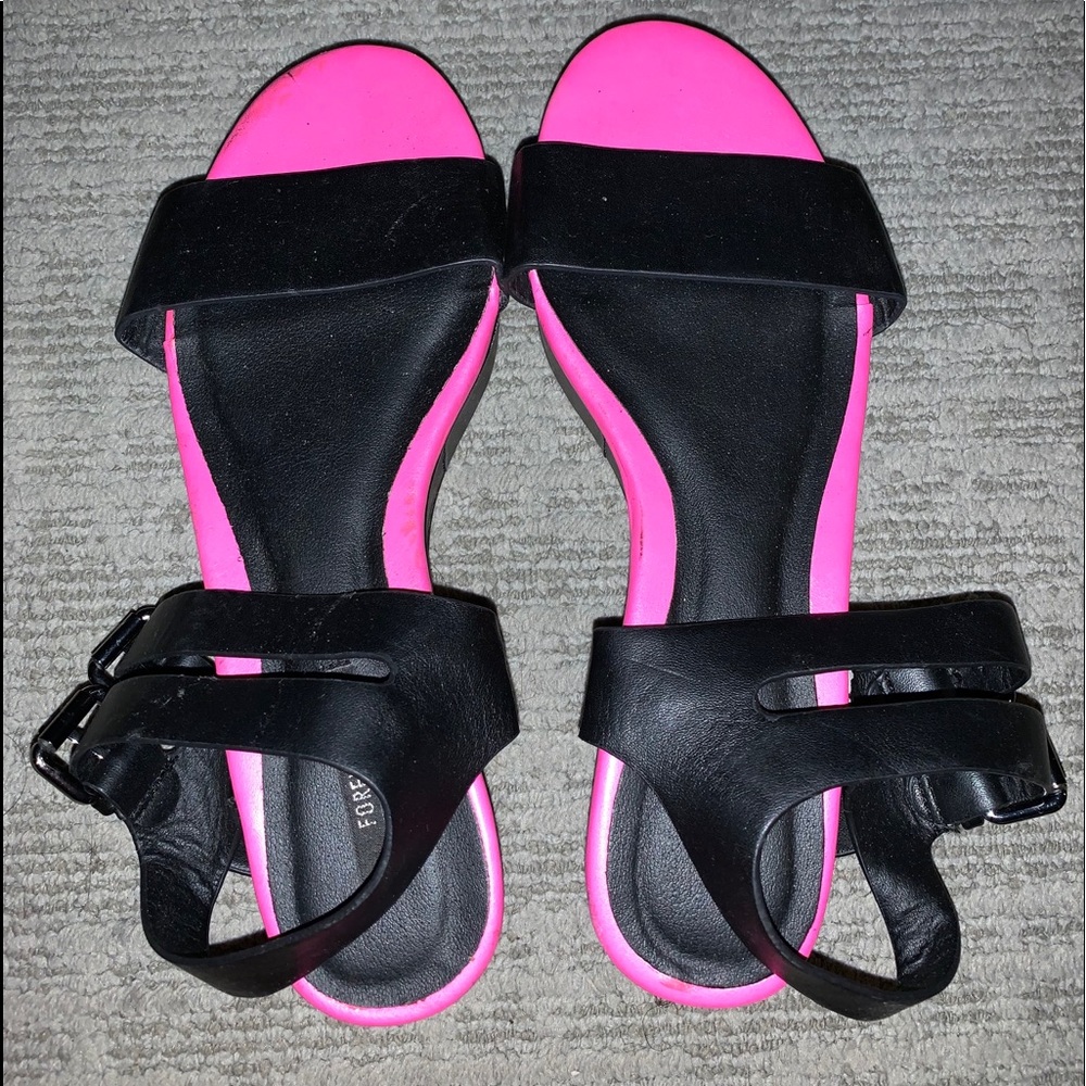 neon trim platform sandals